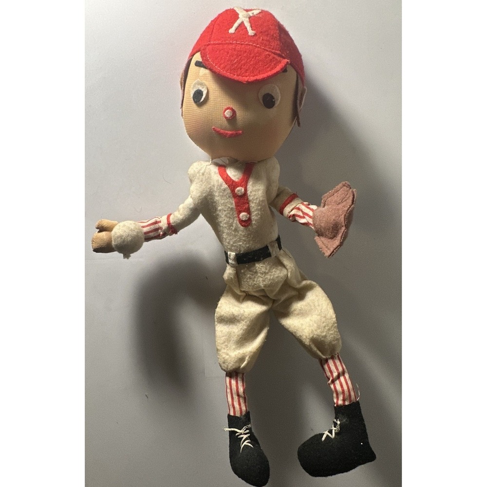 Vintage‎ 1960's Baseball Player Doll Holiday Fair Made in Japan Rare